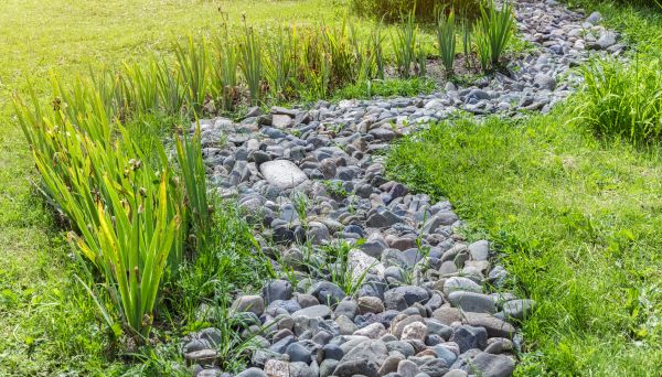 River Rock Garden Installation in Huntersville